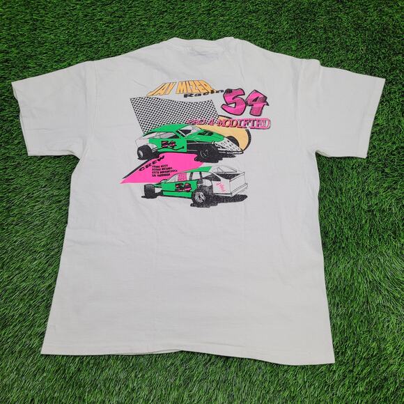 Vintage 90s 1992 Pro-4 Modified Racing Shirt M/L 21x26 Jay-Mizer - Picture 1 of 16